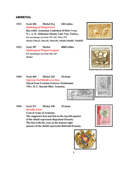 Wild Cats on Armenian and Armenia Related Stamps
