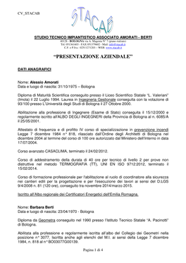 “Presentazione Aziendale”