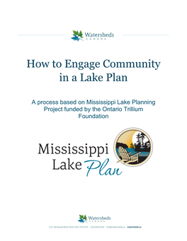 How to Engage Community in a Lake Plan