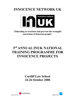 The Training Conference Booklet