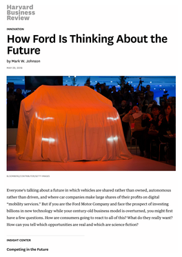 How Ford Is Thinking About the Future