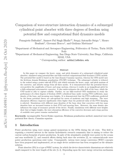 Comparison of Wave-Structure Interaction Dynamics of a Submerged