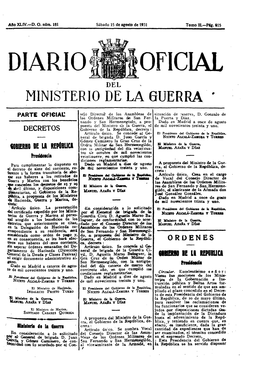 Diario Oficial Del Ministerio De La 6Uerra