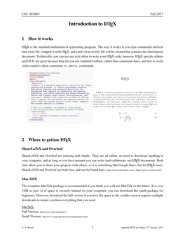 Latex Handout (.Pdf)