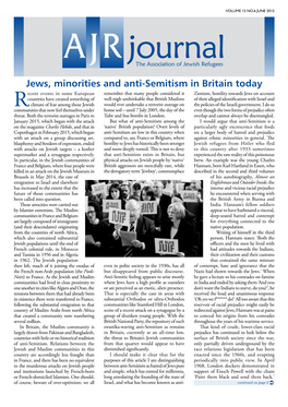 Jews, Minorities and Anti-Semitism in Britain Today