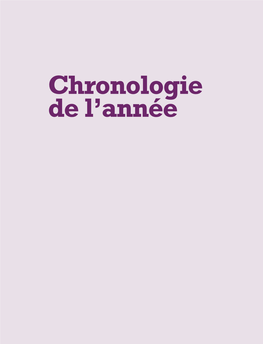 Chronologie De L'année