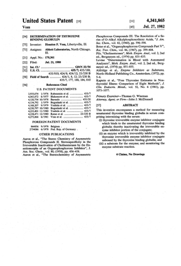 United States Patent (19) (11) 4,341,865 Voss (45) Jul