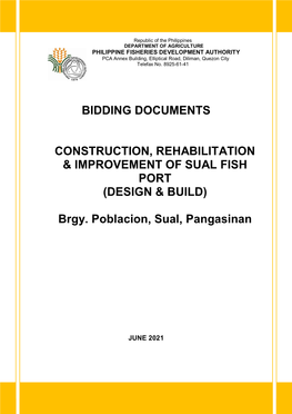Bid Doc. Construction Sual Fish Port