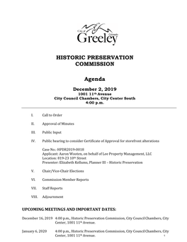 Historic Preservation Commission