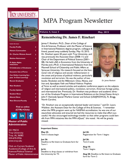 MPA Program Newsletter