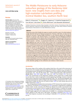 The Middle Pleistocene to Early Holocene Subsurface Geology Of