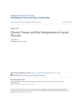 Dreams, Visions, and Their Interpretation in Lucan's <I>Pharsalia</I>