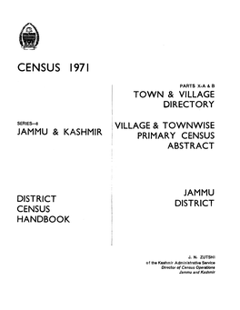 District Census Handbook, Jammu, Parts X-A & B, Series-8