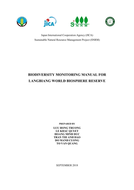 Biodiversity Monitoring Manual for Langbiang World Biosphere Reserve