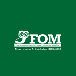 Memoria De Actividades 2015-2016 Índice