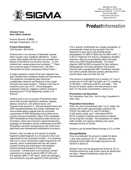 Cholera Toxin from Vibrio Cholerae