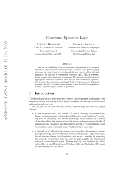 Contextual Epistemic Logic (CEL), an Extension of Standard S5 Epistemic Modal Logic with Appropriate Reduction Axioms to Deal with an Extra Contextual Operator