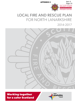 Local Fire and Rescue Plan for North Lanarkshire 2014-2017