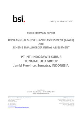 Draft Public Summary Report