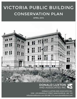 Victoria Public Building Conservation Plan April 2014