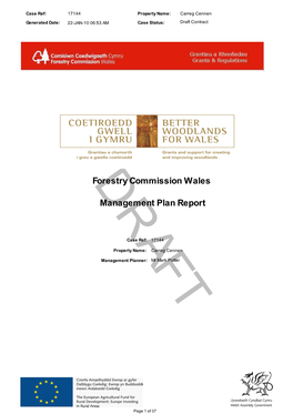 Forestry Commission Wales Management Plan Report