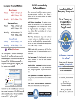 Base Emergency Preparedness Orientation Supplement