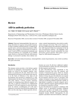 Review AID in Antibody Perfection