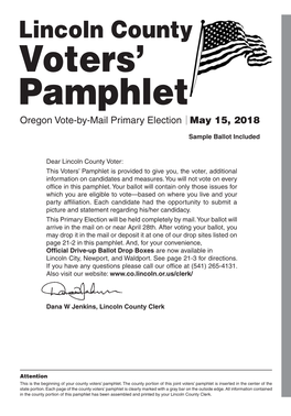 Lincoln County Voters' Pamphlet
