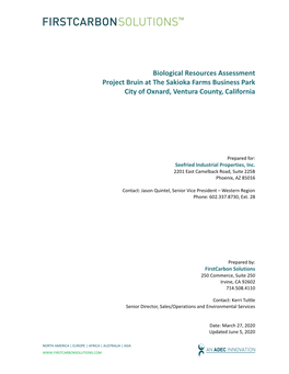 Project Bruin Biological Resources Assessment