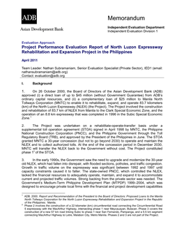 PHI: North Luzon Expressway Rehabilitation and Expansion Project