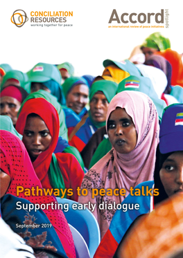 Pathways to Peace Talks Supporting Early Dialogue
