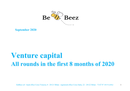 Venture Capital All Rounds in the First 8 Months of 2020