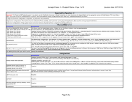 Presto V5.0 Support Matrix