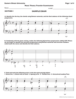 Sample Written Theory Transfer Exam