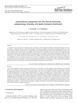 Carboniferous Auloporids from the Iberian Peninsula: Palaeocology, Diversity, and Spatio-Temporal Distribution