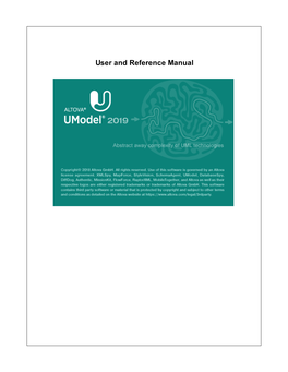 Altova Umodel 2019 User & Reference Manual