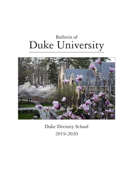 2019-20 Bulletin of Duke Divinity School