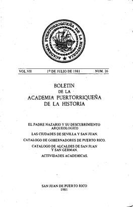 Boletin Academia Puertorriqueña De La