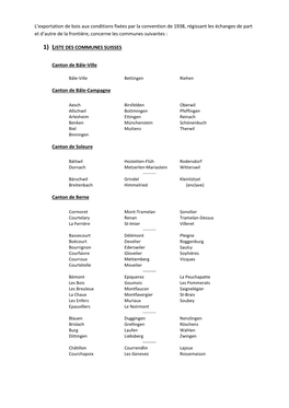 Liste Des Communes Suisses