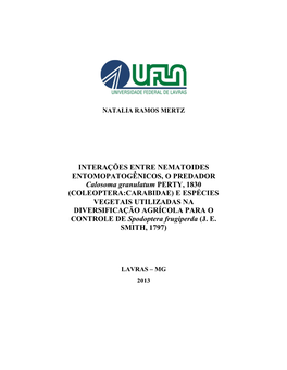 Interações Entre Nematoides Entomopatogênicos