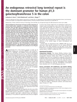 Galactosyltransferase 5 in the Colon
