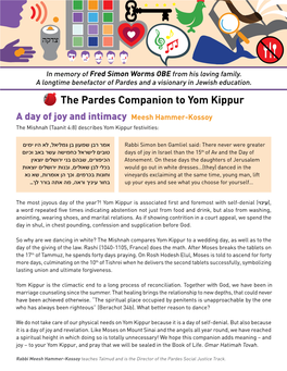 The Pardes Companion to Yom Kippur