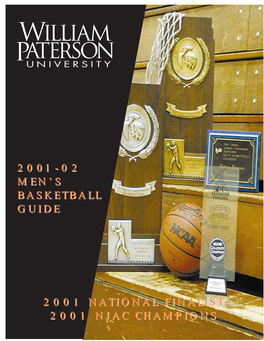 2001-02 Men's Basketball Guide 2001 National Finalist 2001 Njac Champions