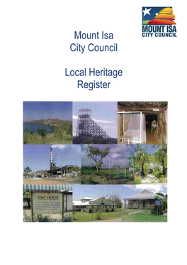 Mount Isa City Council Local Heritage Register