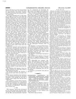 CONGRESSIONAL RECORD—HOUSE December 13, 2005 Legacy Will Live on in the Lives of Those by Our Committee on November 16, H