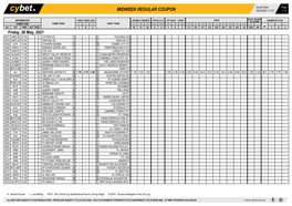 Midweek Regular Coupon 25/05/2021 11:30 1 / 3