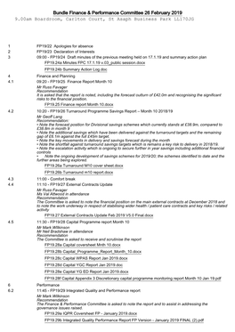 Bundle Finance & Performance Committee 26 February 2019