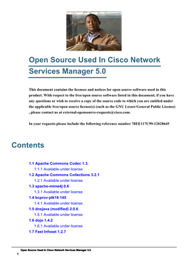 Open Source Used in Cisco Network Services Manager