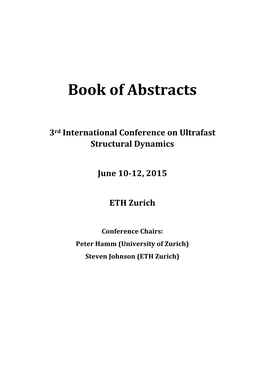 Book of Abstracts