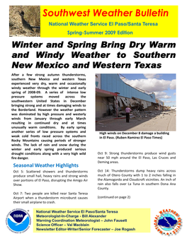Southwest Weather Bulletin